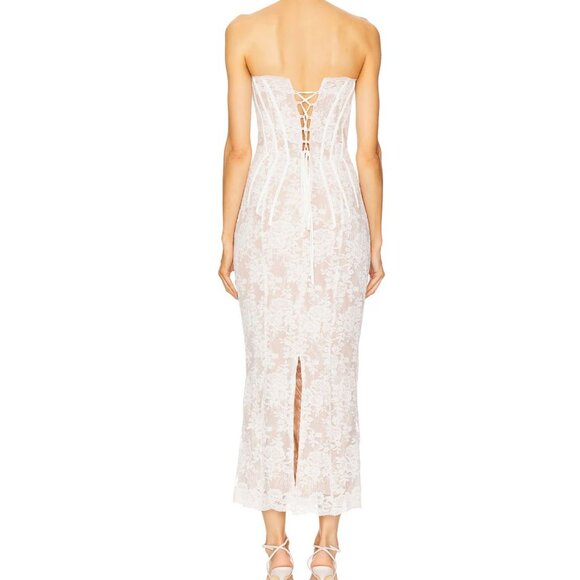 NEW V. Chapman White Capulet Midi Dress NWT - Size 6 - Picture 3 of 12